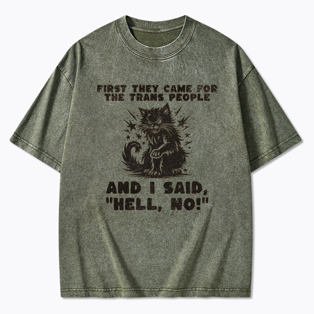First They Came for the Trans People Washed T-Shirt