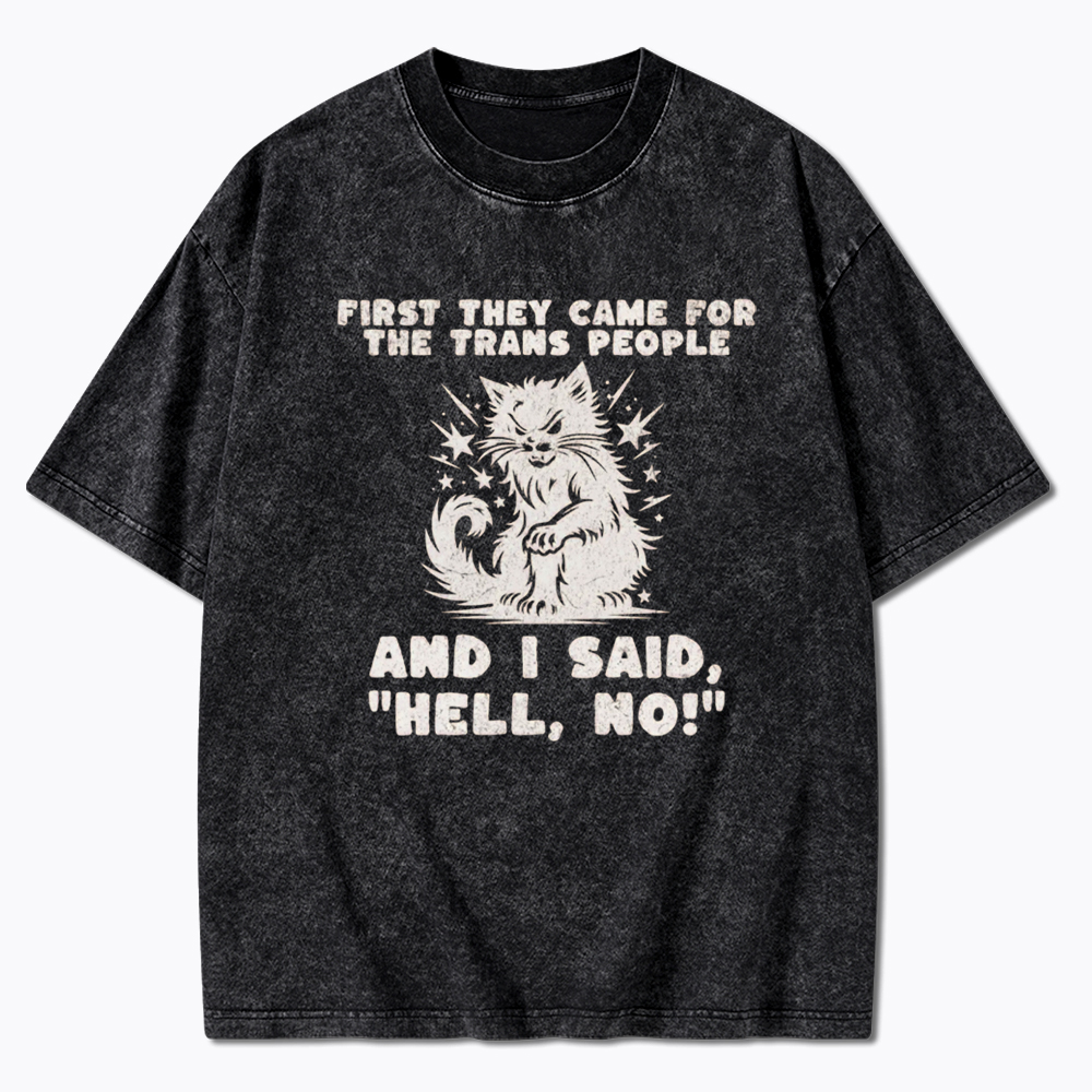 First They Came for the Trans People Washed T-Shirt