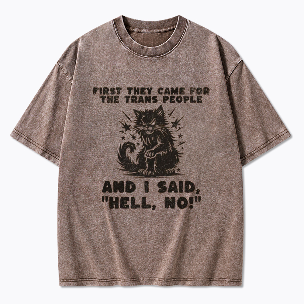 First They Came for the Trans People Washed T-Shirt