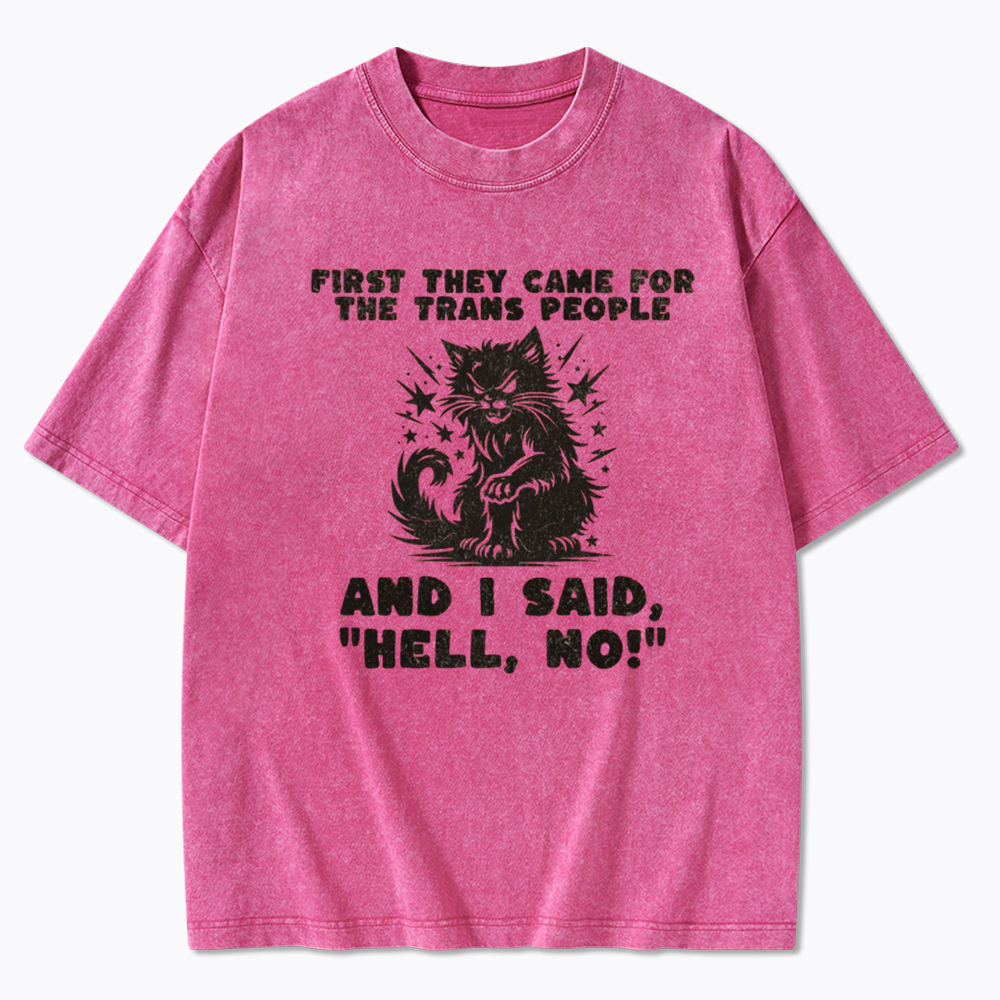 First They Came for the Trans People Washed T-Shirt