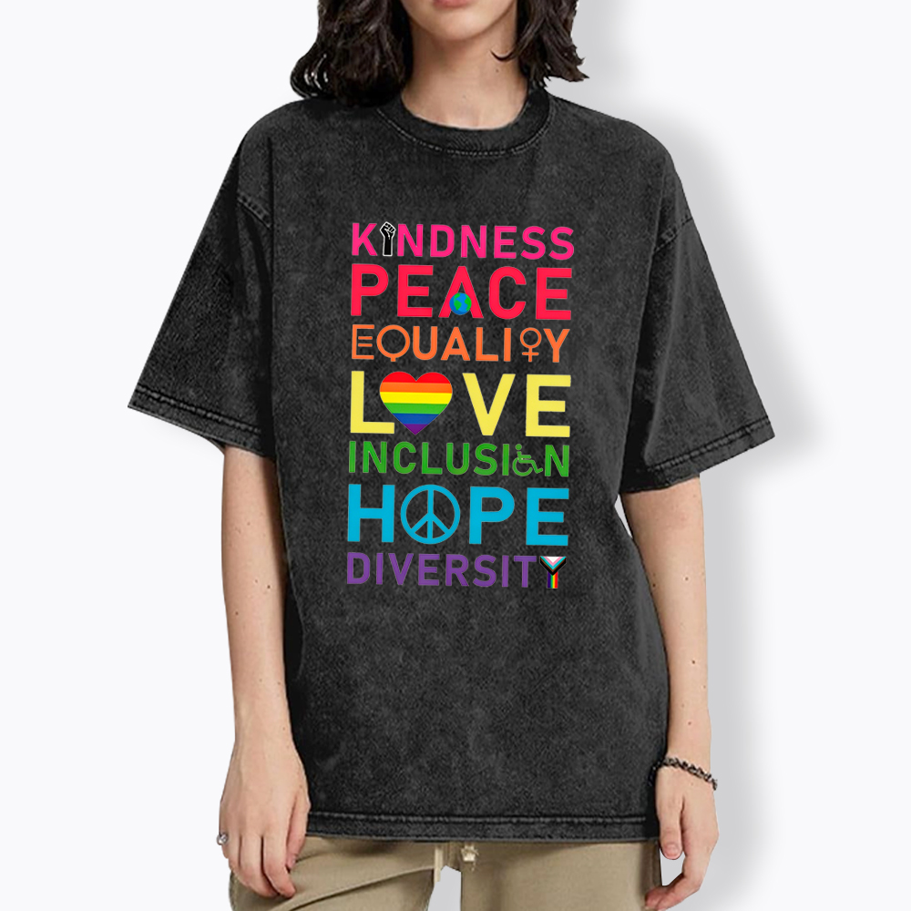 Love List Kindness Washed T-Shirt