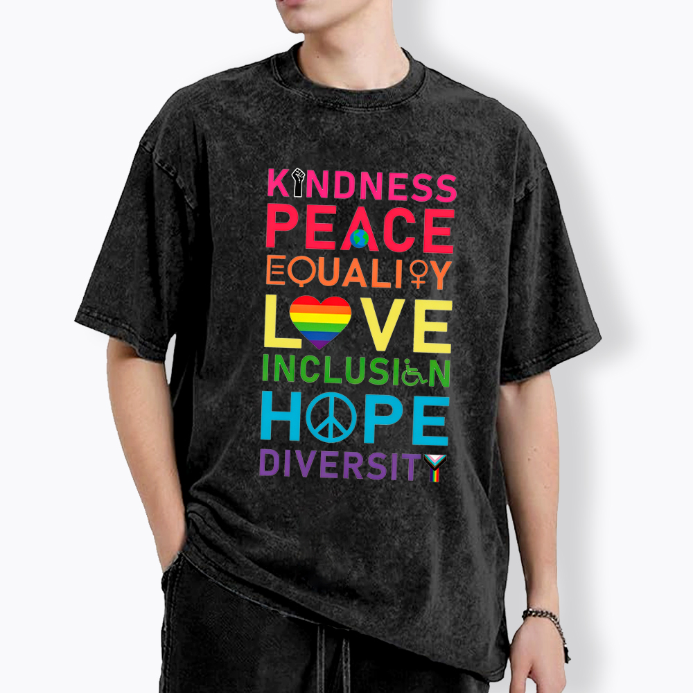 Love List Kindness Washed T-Shirt