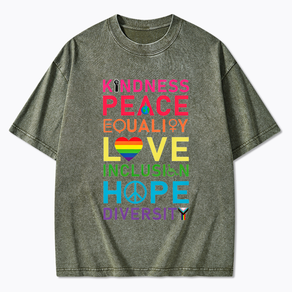Love List Kindness Washed T-Shirt