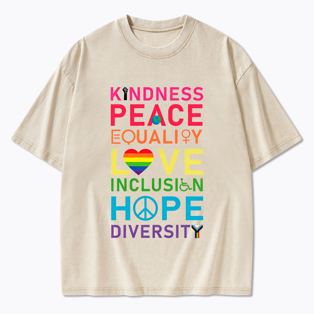 Love List Kindness Washed T-Shirt