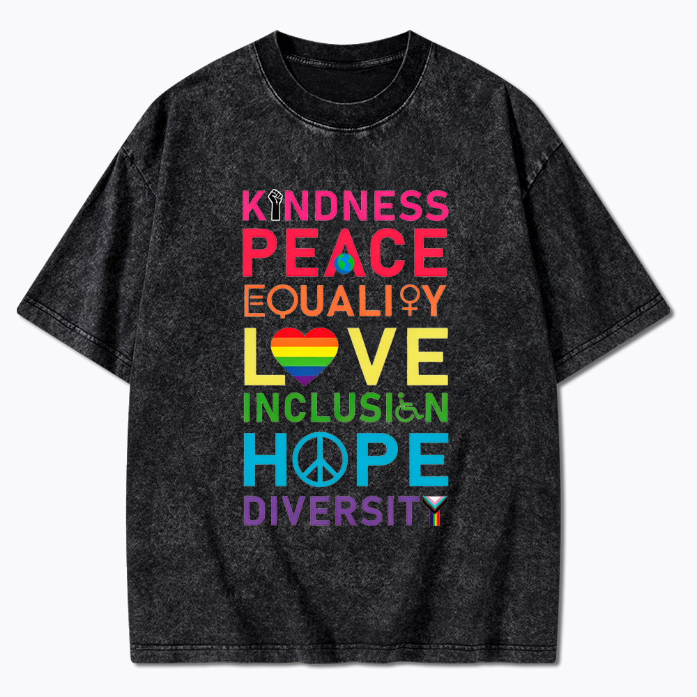 Love List Kindness Washed T-Shirt