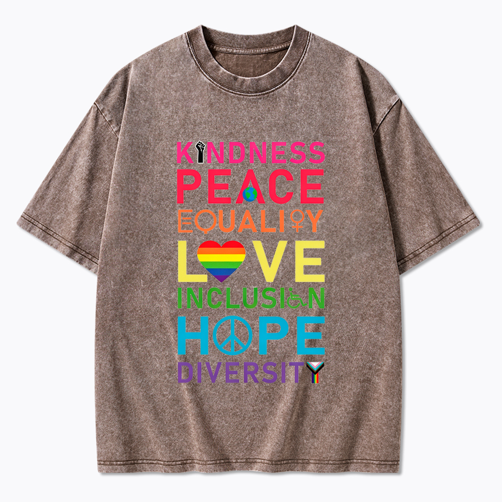 Love List Kindness Washed T-Shirt