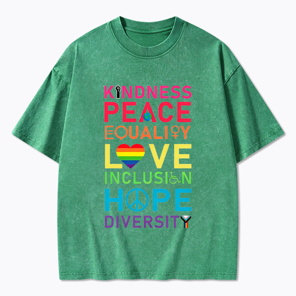 Love List Kindness Washed T-Shirt