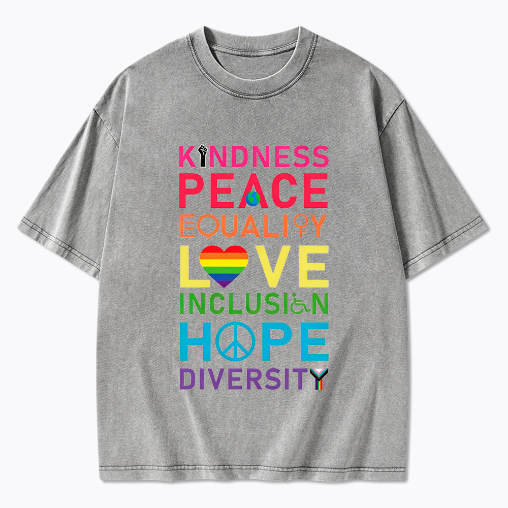 Love List Kindness Washed T-Shirt