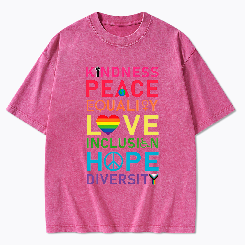 Love List Kindness Washed T-Shirt