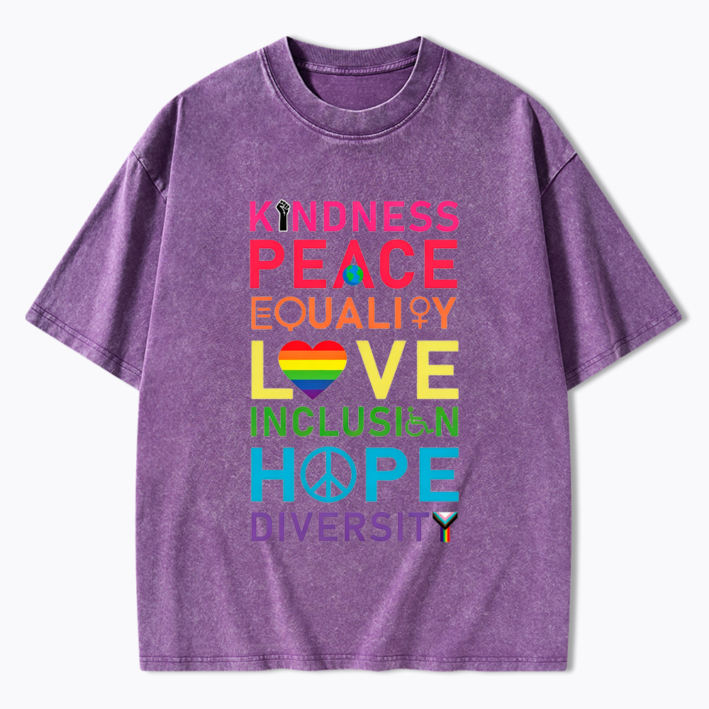 Love List Kindness Washed T-Shirt