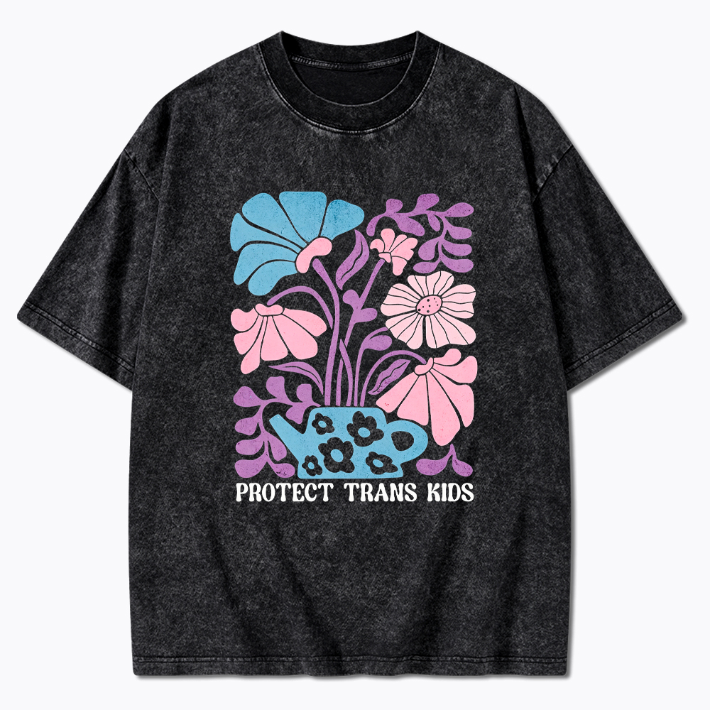 Protect Trans Kids Boho Washed T-Shirt