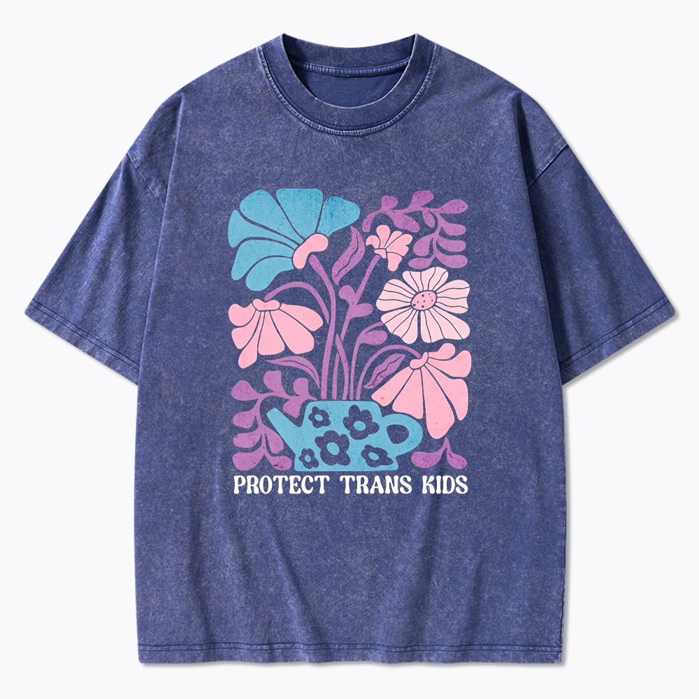Protect Trans Kids Boho Washed T-Shirt