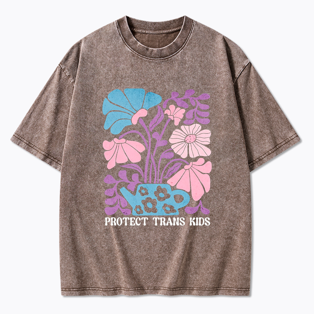 Protect Trans Kids Boho Washed T-Shirt