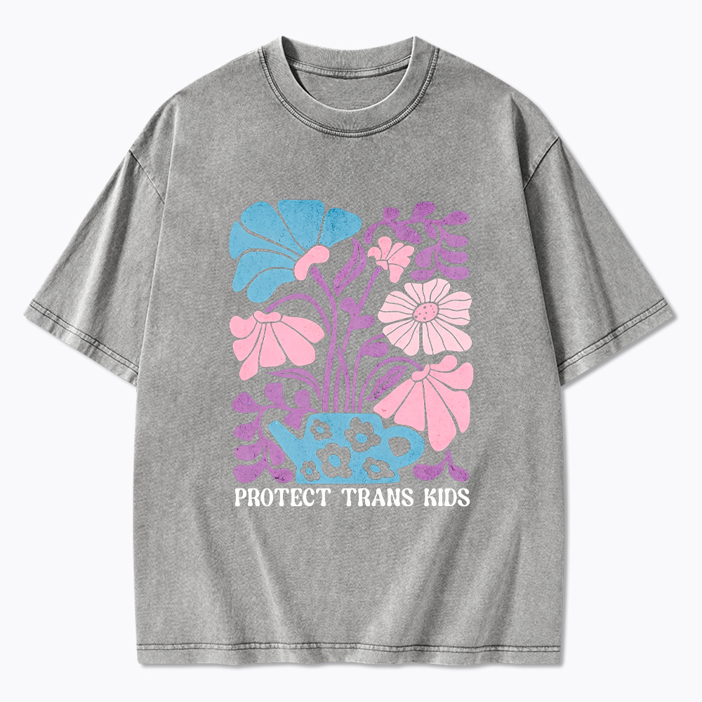 Protect Trans Kids Boho Washed T-Shirt