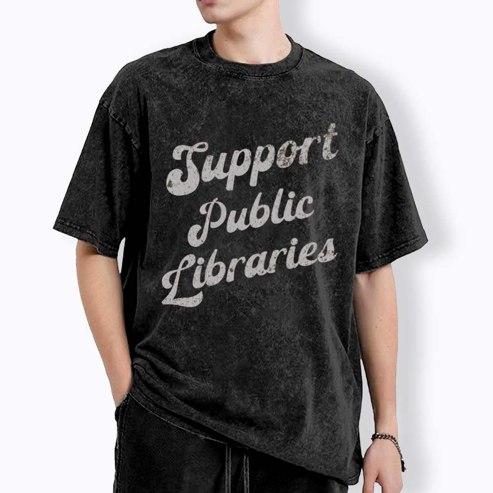 Support Local Libraries Washed T-Shirt