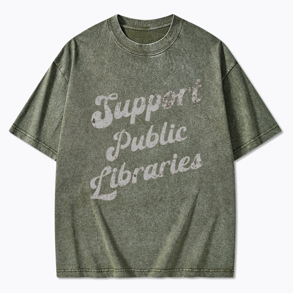 Support Local Libraries Washed T-Shirt