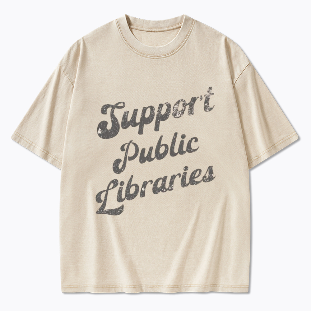 Support Local Libraries Washed T-Shirt