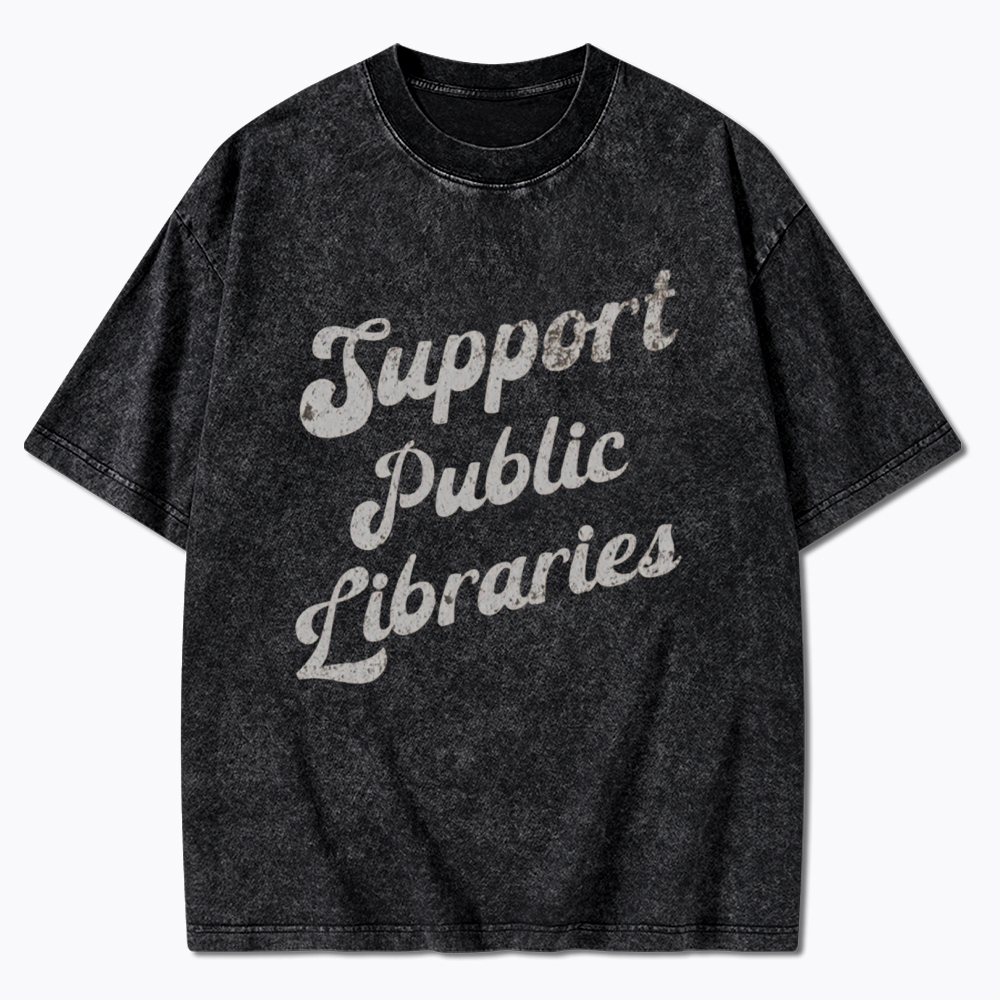 Support Local Libraries Washed T-Shirt