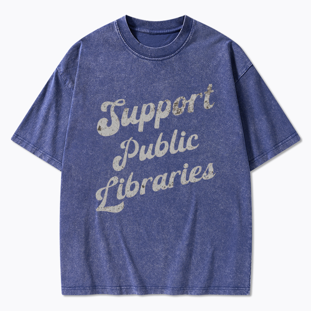 Support Local Libraries Washed T-Shirt