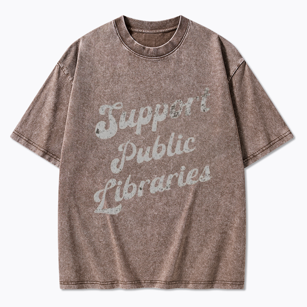 Support Local Libraries Washed T-Shirt