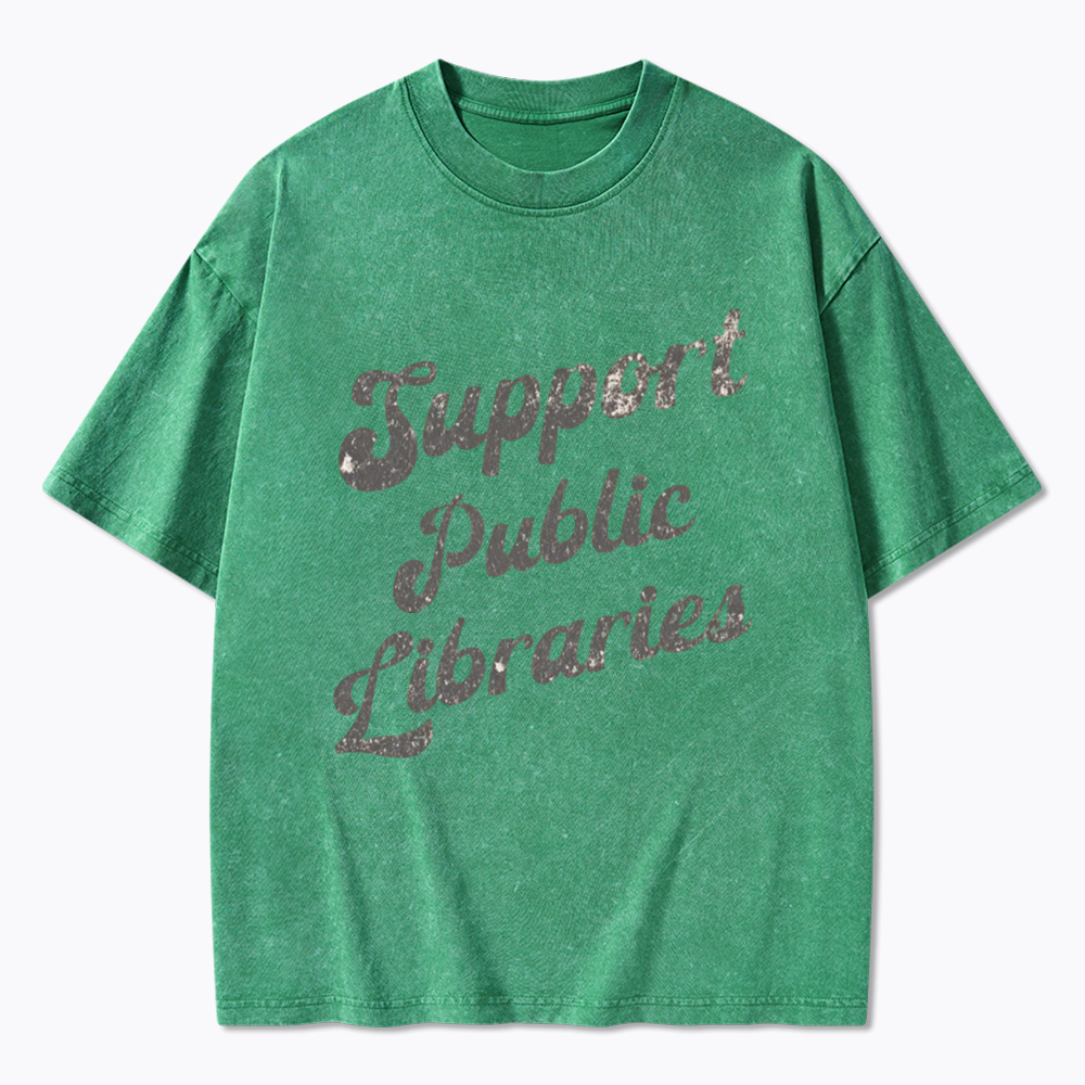 Support Local Libraries Washed T-Shirt