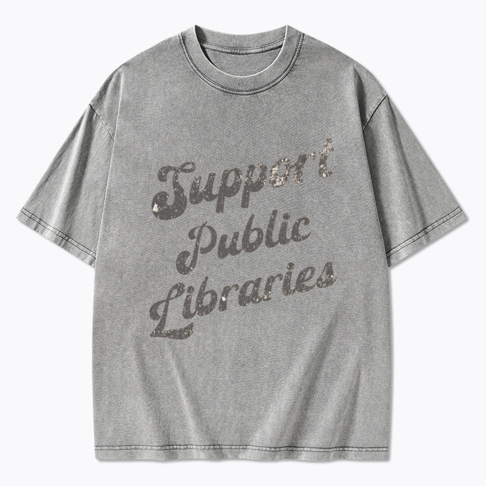 Support Local Libraries Washed T-Shirt