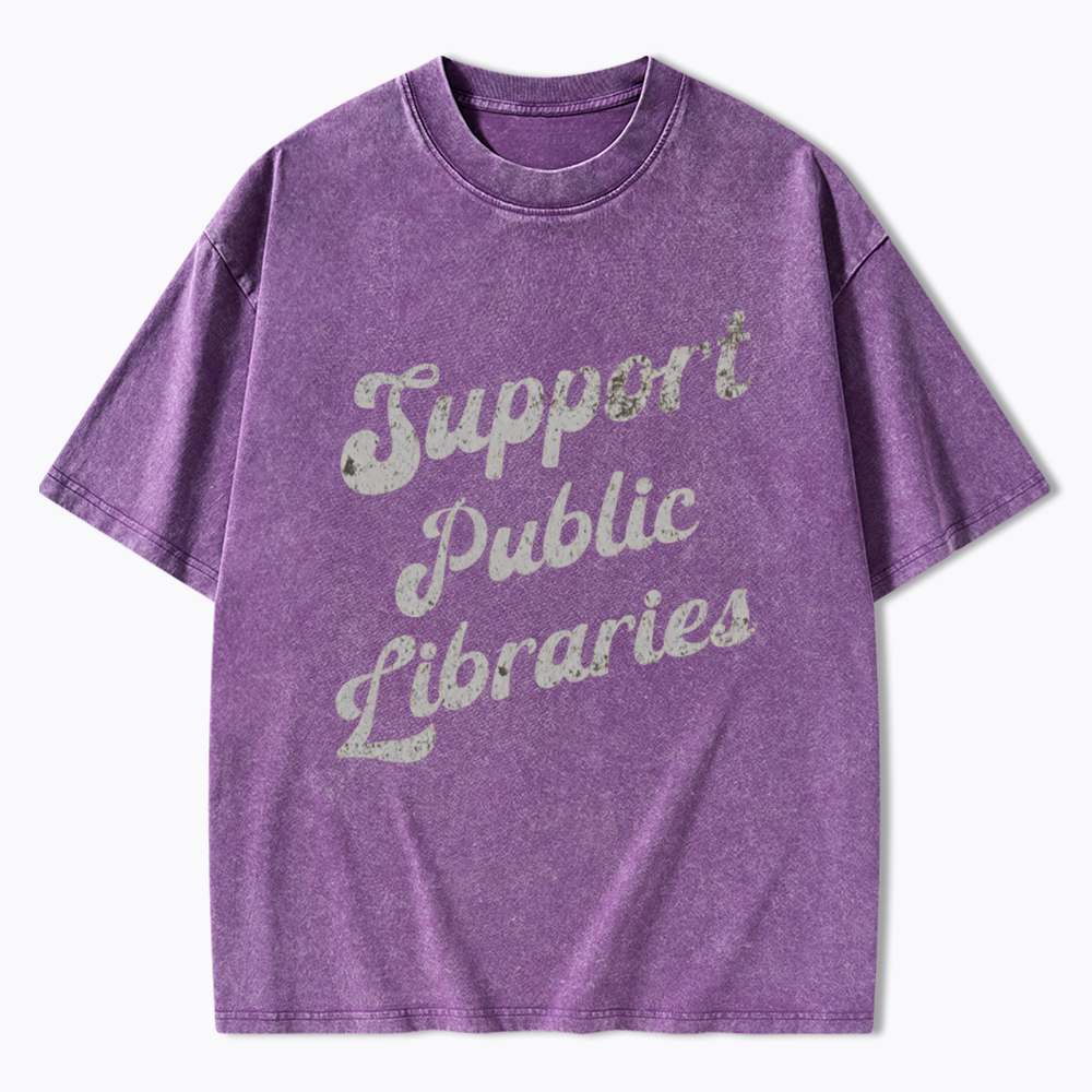 Support Local Libraries Washed T-Shirt