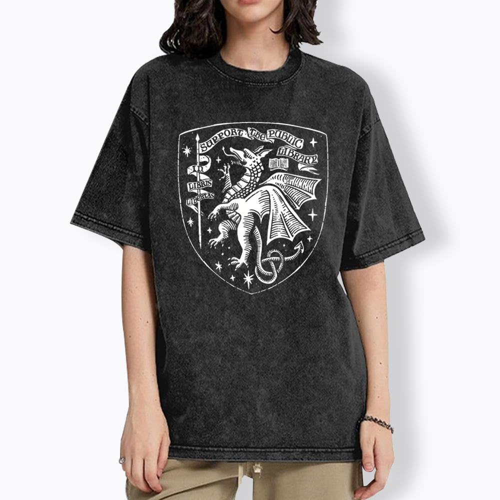 Support the Public Library Washed T-Shirt