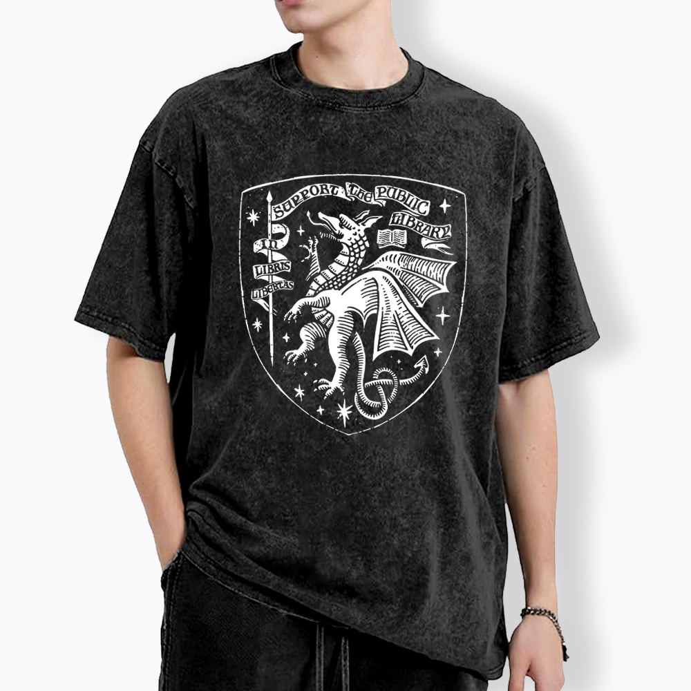 Support the Public Library Washed T-Shirt