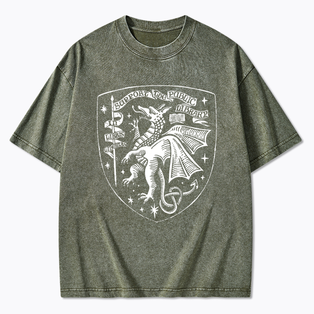 Support the Public Library Washed T-Shirt