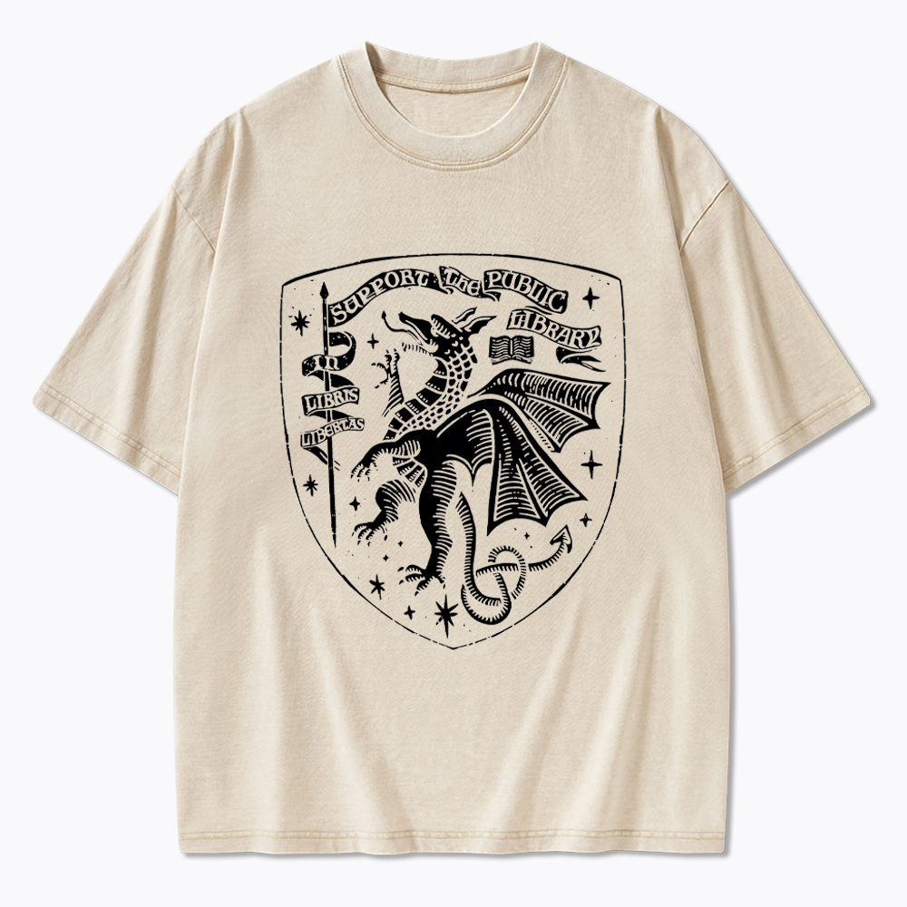 Support the Public Library Washed T-Shirt