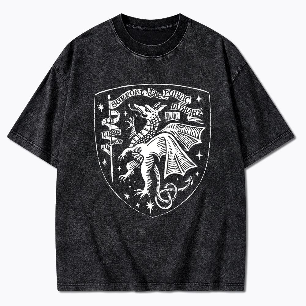 Support the Public Library Washed T-Shirt