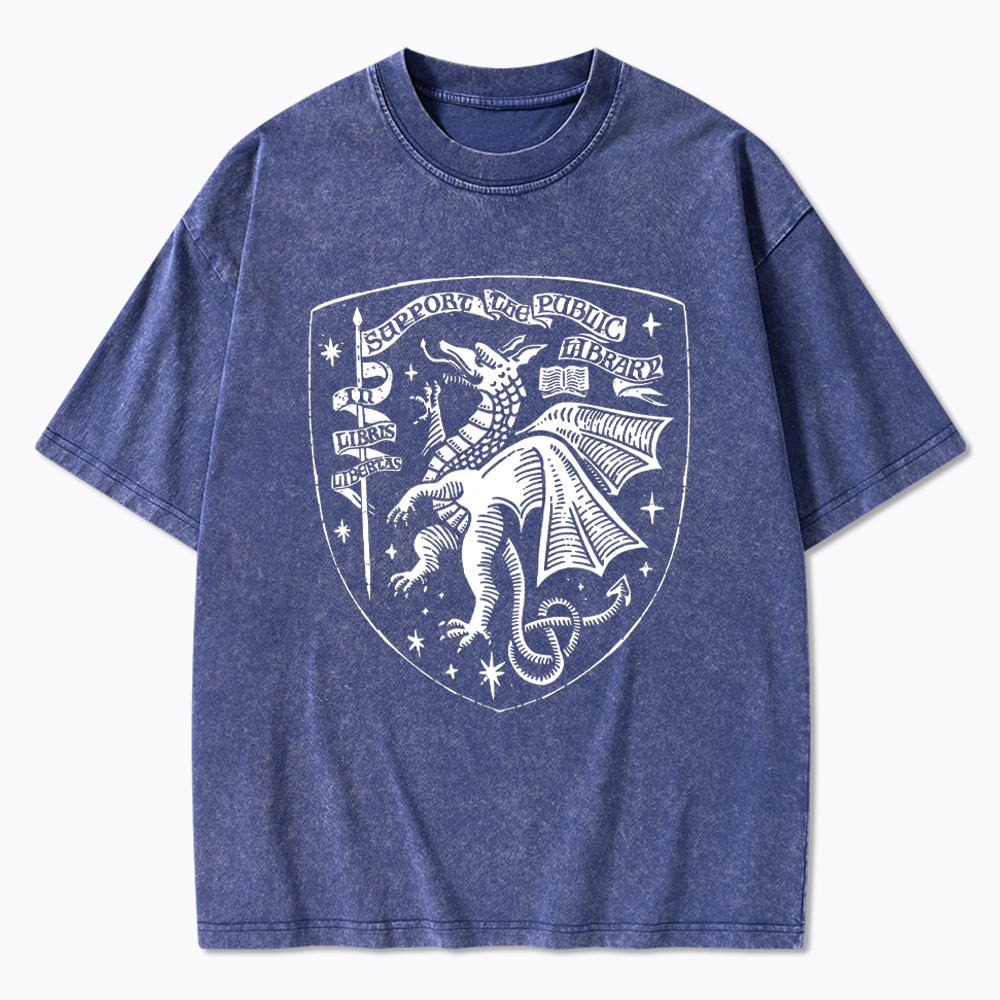 Support the Public Library Washed T-Shirt
