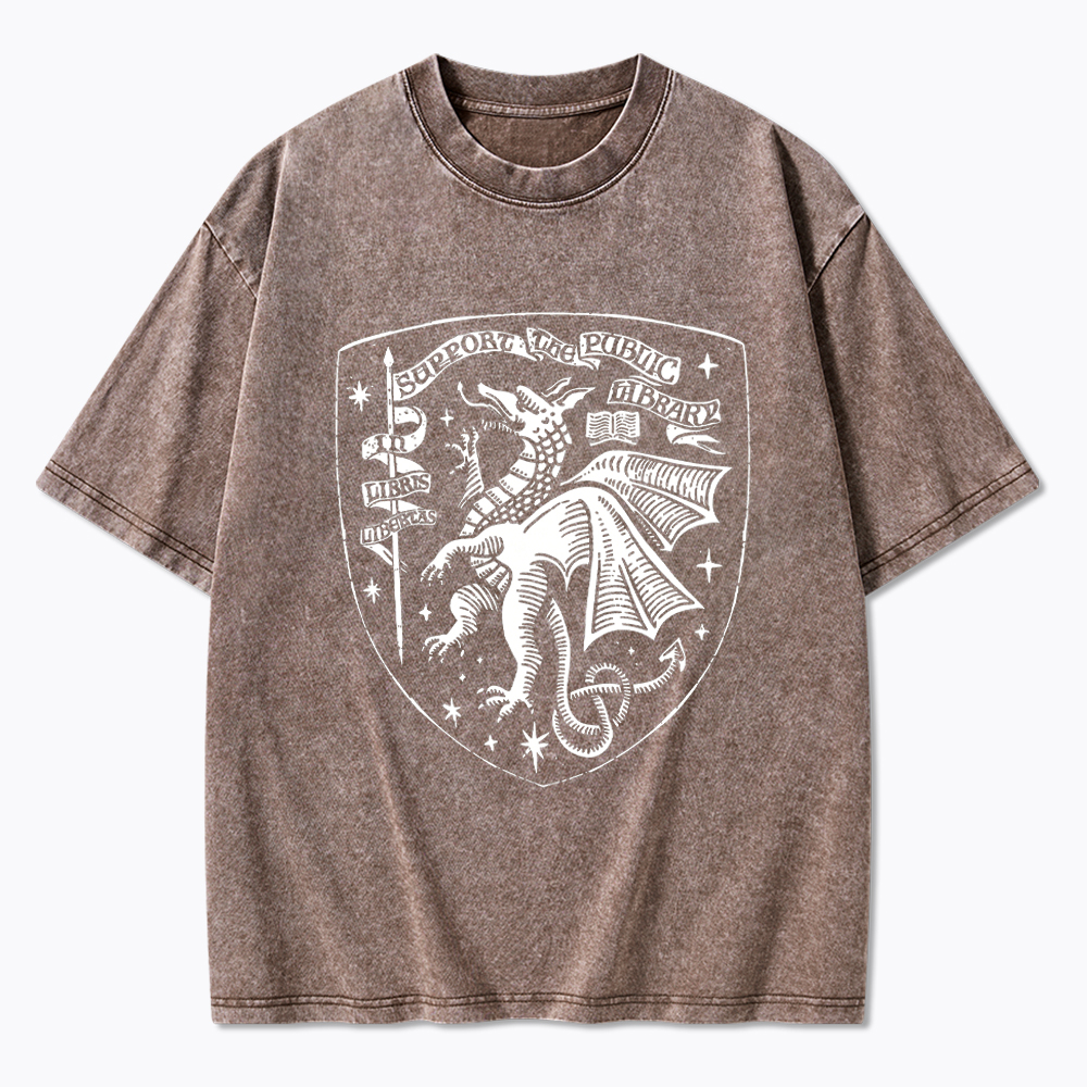 Support the Public Library Washed T-Shirt