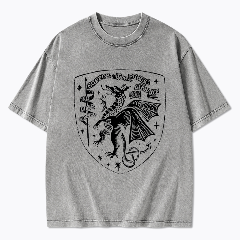 Support the Public Library Washed T-Shirt