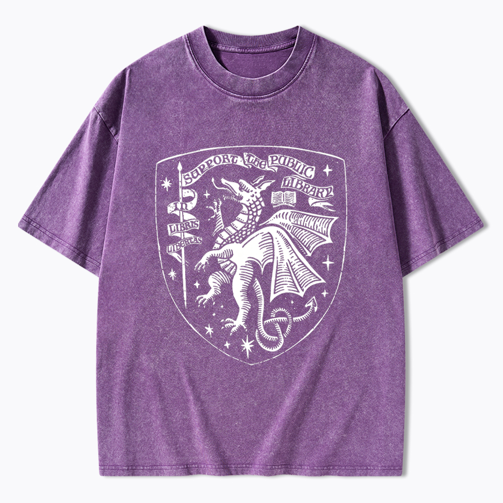 Support the Public Library Washed T-Shirt