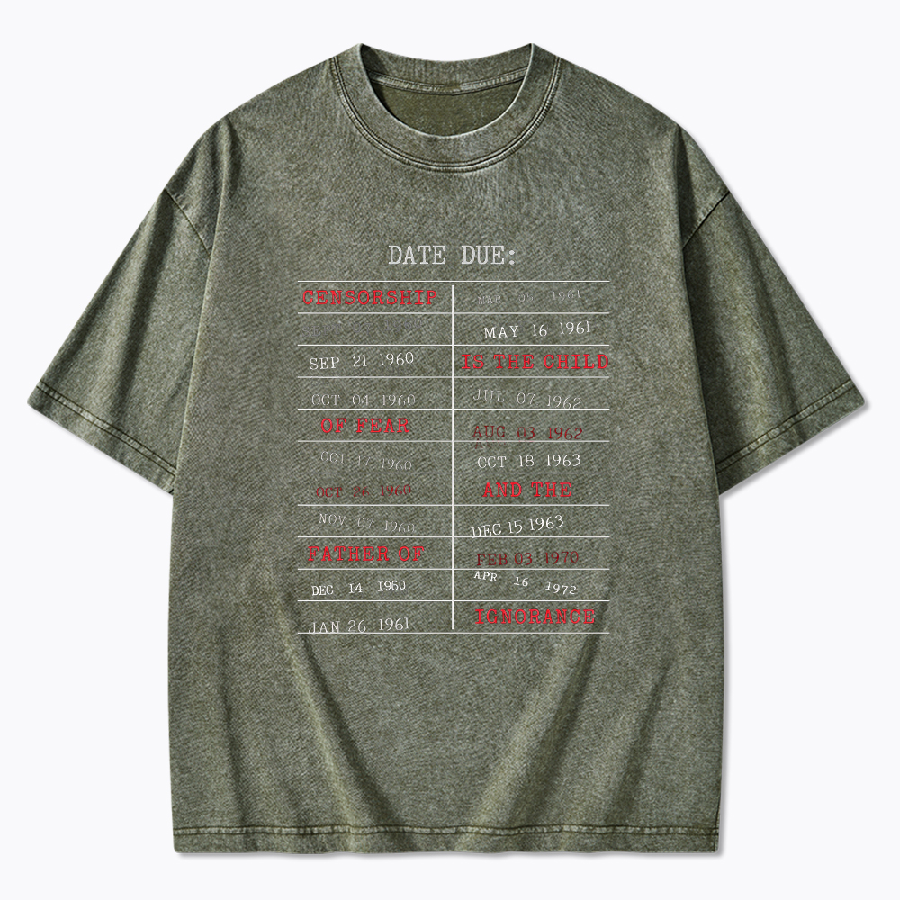 Banned Books Shirt I'm With The Banned Washed T-Shirt