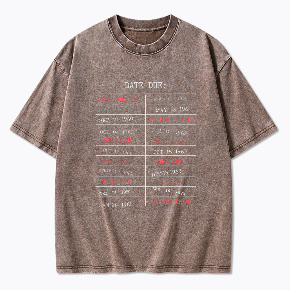 Banned Books Shirt I'm With The Banned Washed T-Shirt