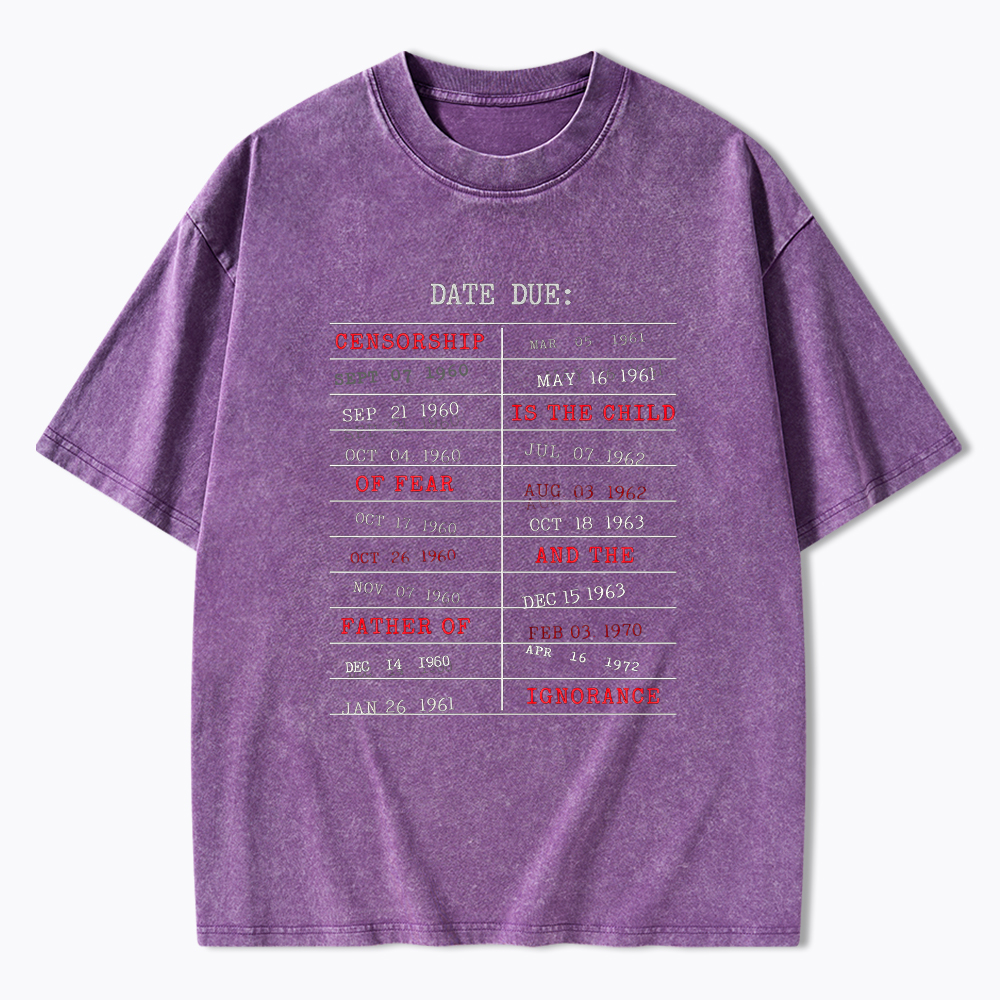 Banned Books Shirt I'm With The Banned Washed T-Shirt