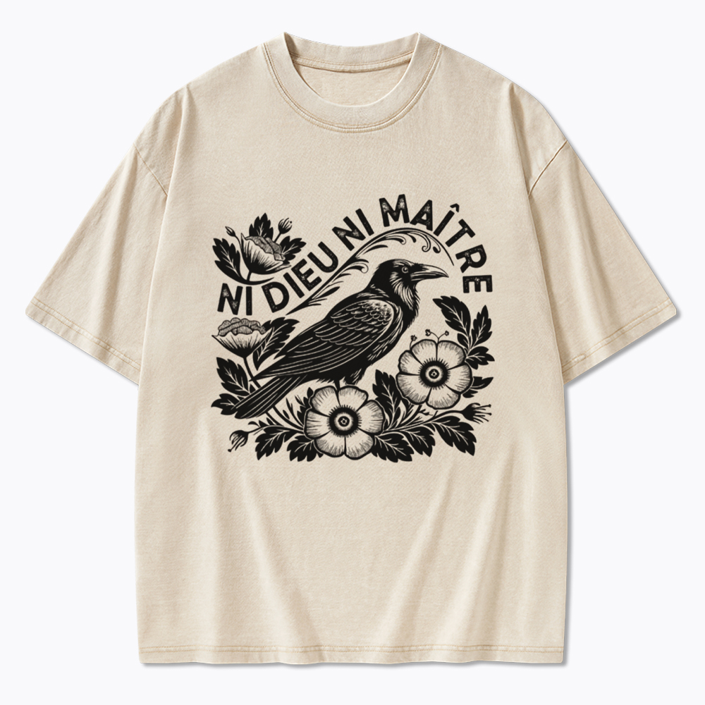 Crow Ni Dieu Ni Maître Washed T-Shirt