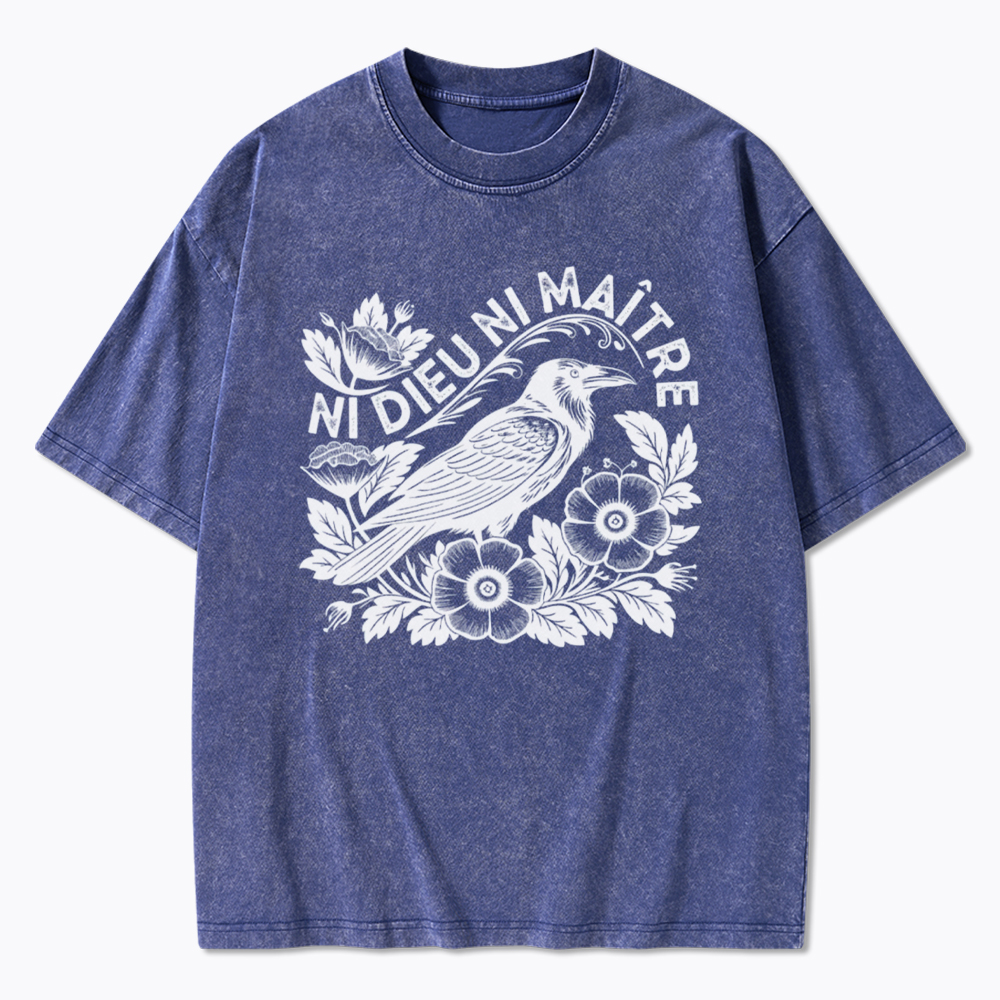 Crow Ni Dieu Ni Maître Washed T-Shirt