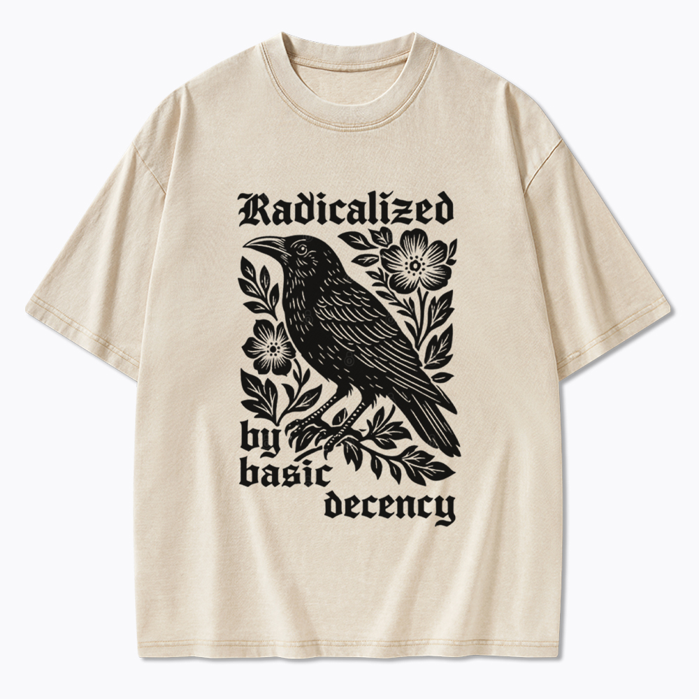 Radicalized By Basic Decency Washed T-Shirt