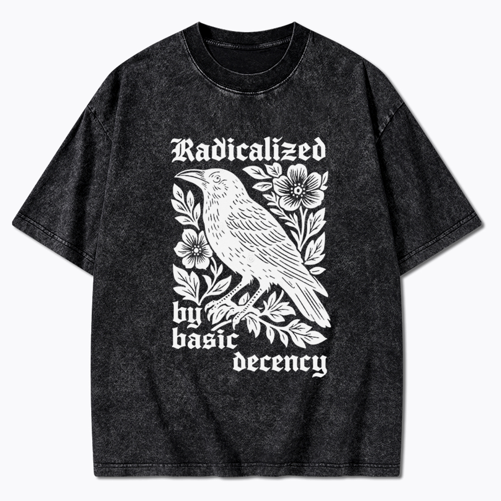 Radicalized By Basic Decency Washed T-Shirt