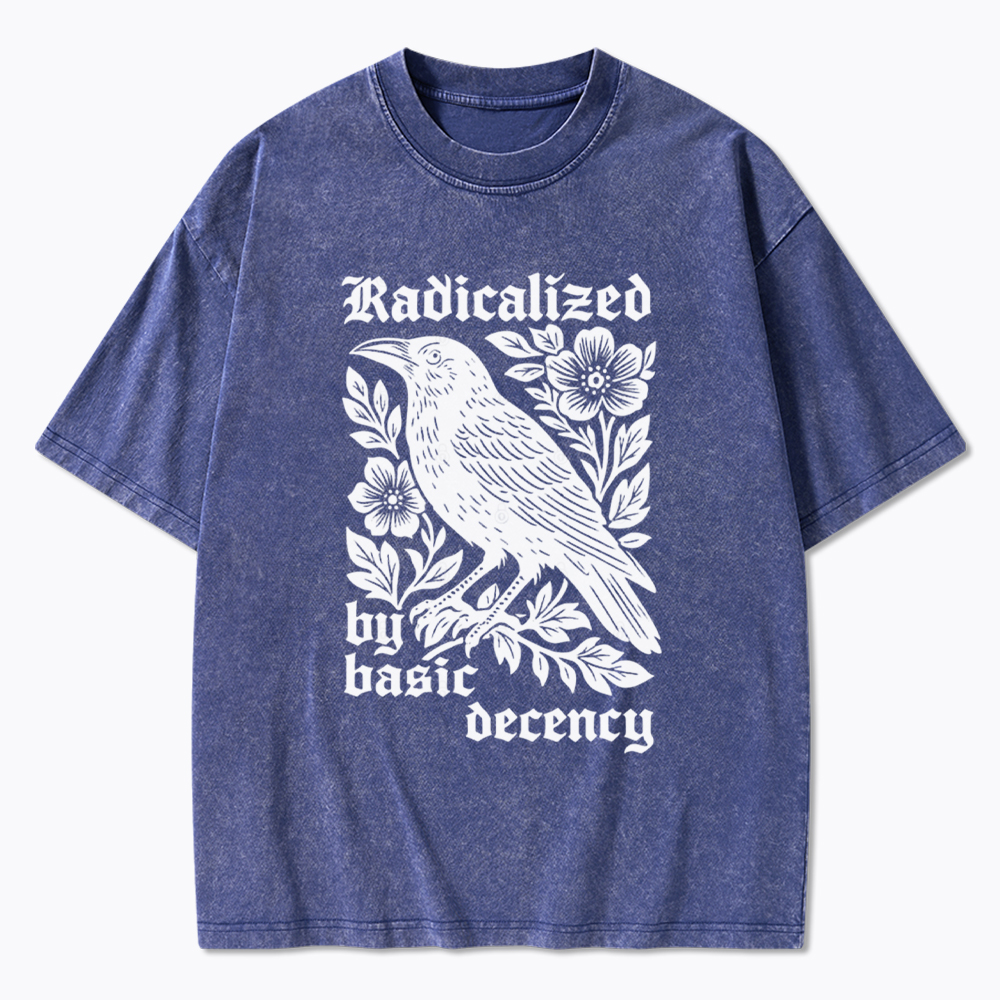 Radicalized By Basic Decency Washed T-Shirt