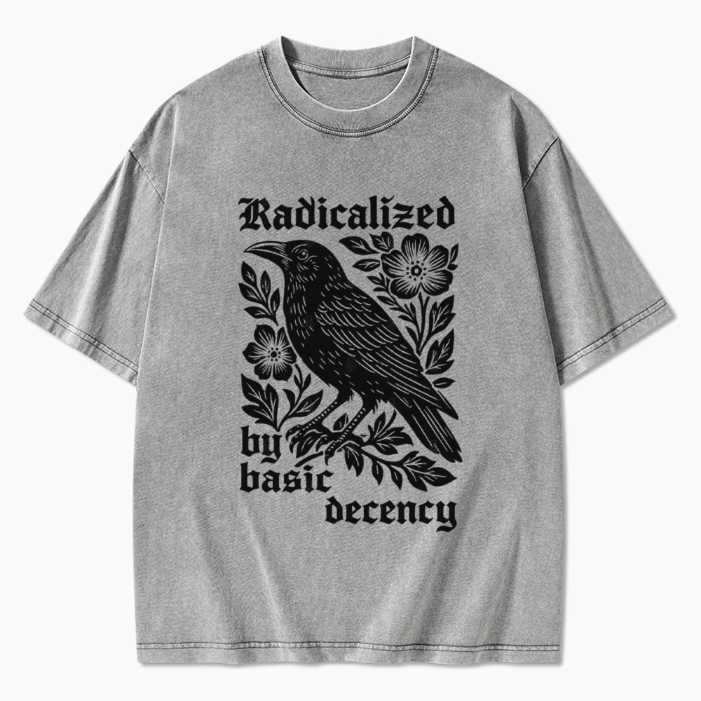 Radicalized By Basic Decency Washed T-Shirt