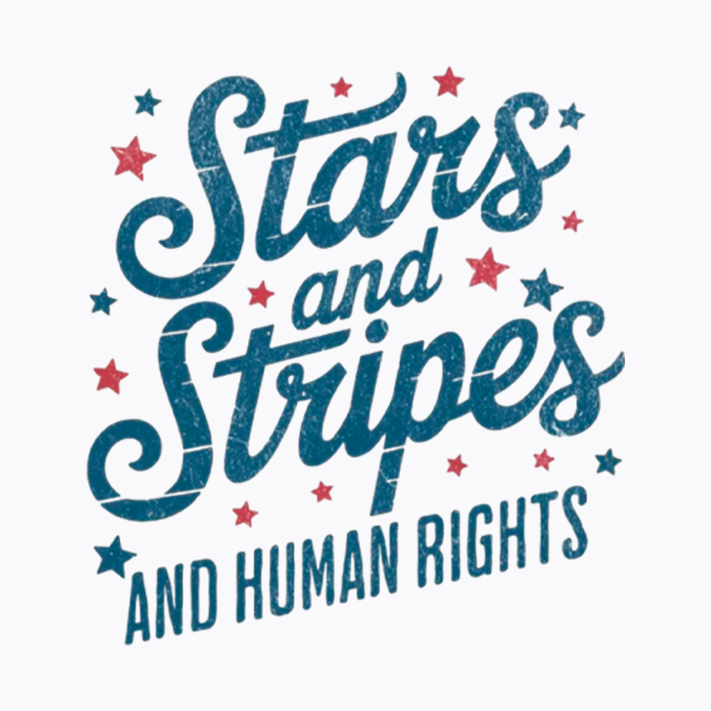 Stars And Stripes And Human Rights Washed T-Shirt