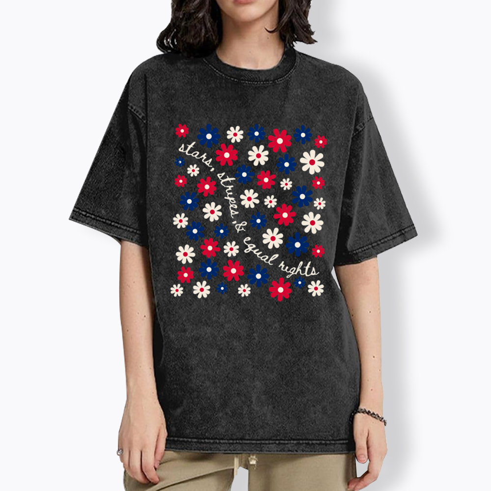 Stars Stripe & Equal Rights Washed T-Shirt