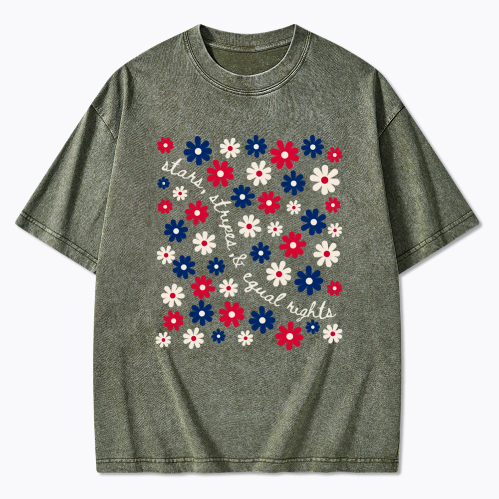 Stars Stripe & Equal Rights Washed T-Shirt