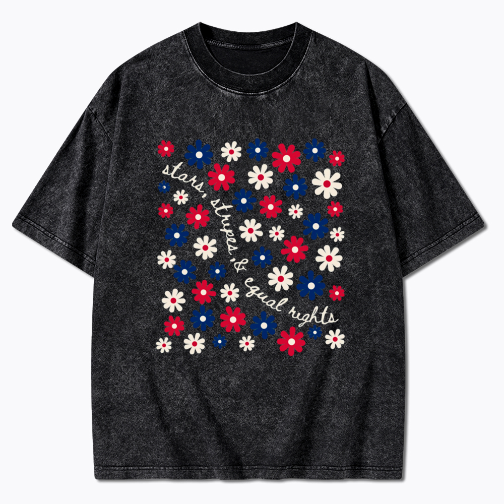 Stars Stripe & Equal Rights Washed T-Shirt