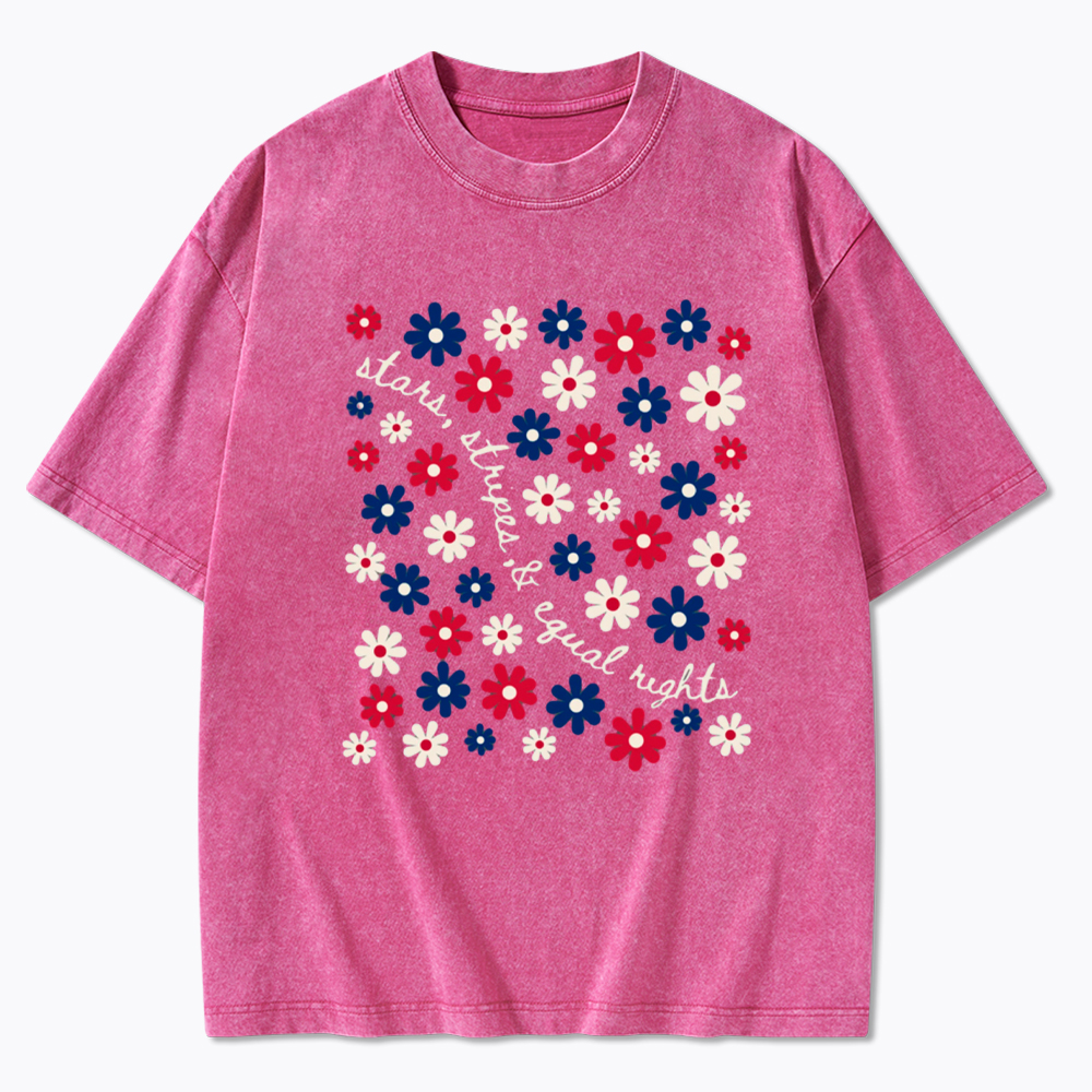 Stars Stripe & Equal Rights Washed T-Shirt